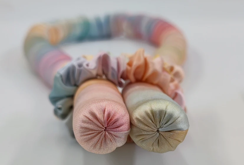 Emille custom heatless silk hair curler with hand-sewn craftsmanship
