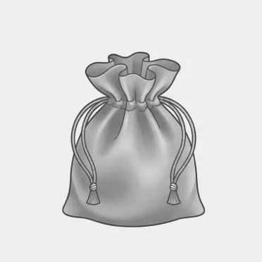 Silk pouch satin drawstring bag illustration for small silk items