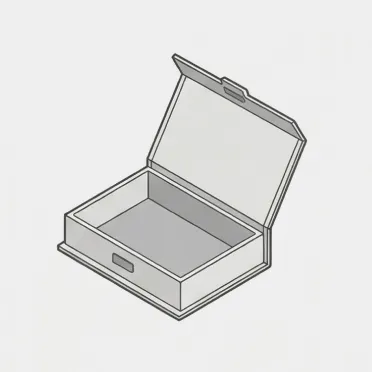Magnetic flip box packaging illustration for silk gift sets