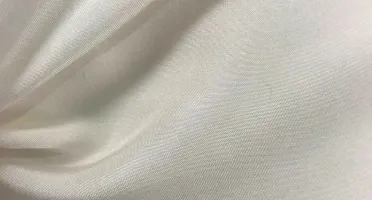 White silk habotai fabric with smooth plain-weave surface