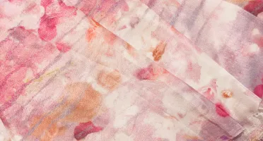 Custom Pantone dyed silk habotai fabric sample