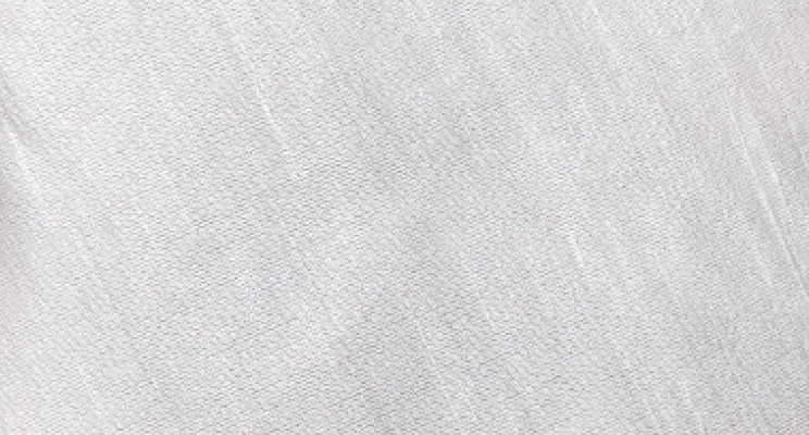 White silk linen fabric showing blend surface