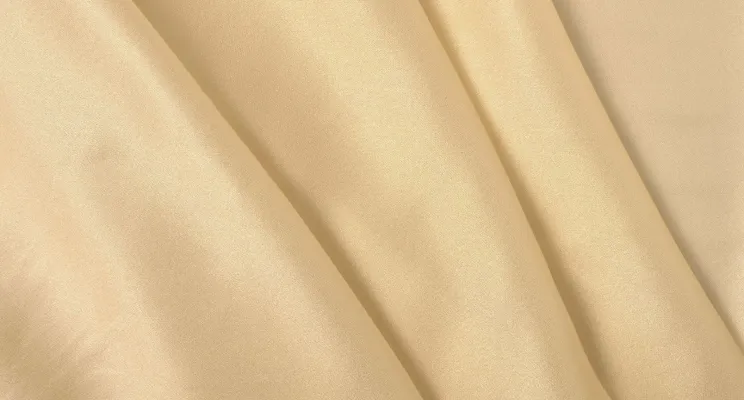 Champagne silk viscose fabric in warm neutral