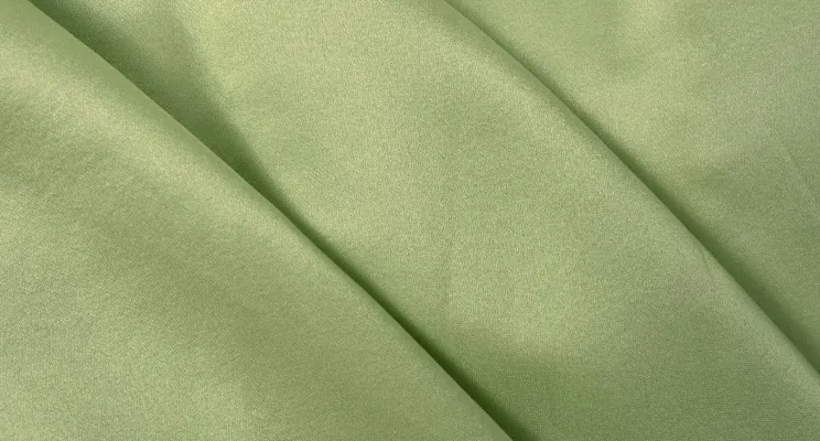 Emerald silk viscose fabric with vivid green tone